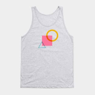 Overlapping Circle, Square, Triangle Tank Top